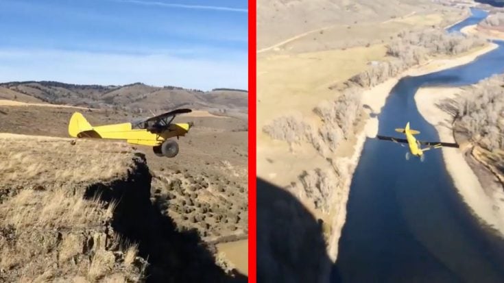 Pilot Shows Off Cliff-Diving Capabilities Of Cub Airplane | World War Wings Videos