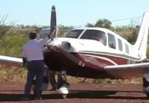 Pilot Hand-Starts Plane And Nearly Gets Hit