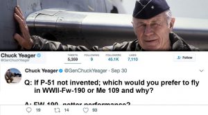 WWII Ace Chuck Yeager Just Did A Q&A On Twitter-His Answers Are Hilarious