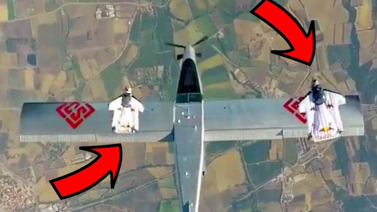 This Footage Of Wingsuit Fliers Next To A Plane Is Heart-pounding | World War Wings Videos