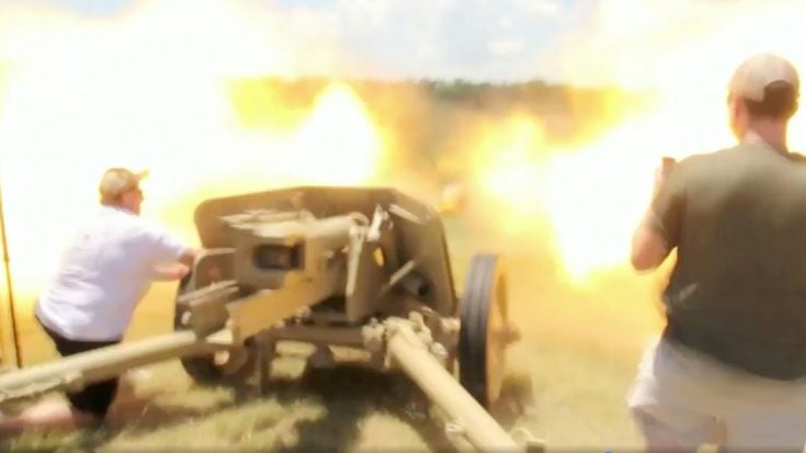 Guy Thinks He Can Hold A 75mm Gun-Gets Blown Up Bad | World War Wings Videos