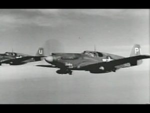 WWII Footage: A-36 Apache Dive Bombers Attack Near Rome 1944