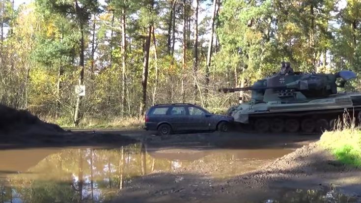 Footage Of What A Tank Flying Full Speed Does To A Dinky Car | World War Wings Videos