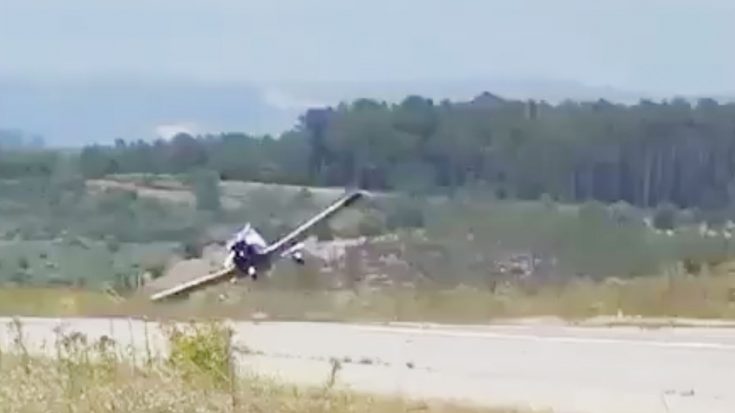 Pilot Drifts Onto Runway After Landing In The Bushes | World War Wings Videos