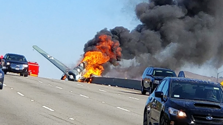 The Time A Vintage Warbird Crashed On Busy California Freeway | World War Wings Videos