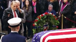 Bob Dole Rises From Wheelchair And Salutes Late George H.W. Bush To Pay His Respects