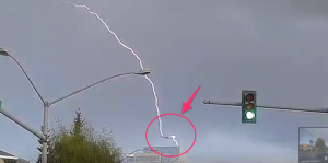 Plane Gets Struck By Lightning- Caught On Video