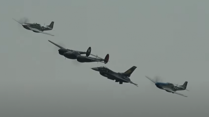 F-16 and Rare Warbirds in Formation | World War Wings Videos
