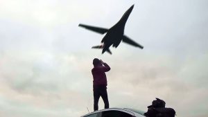 Rockwell B-1 Lancer Blasting Over Head on Takeoff