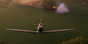 Spitfire Train Attack Scene – Dark Blue World