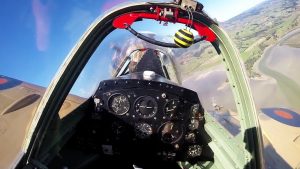 Spitfire Performs Attack Dive Maneuver- Then Victory Roll