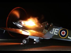 Spitfire Night Engine Run – WITH FLAMES