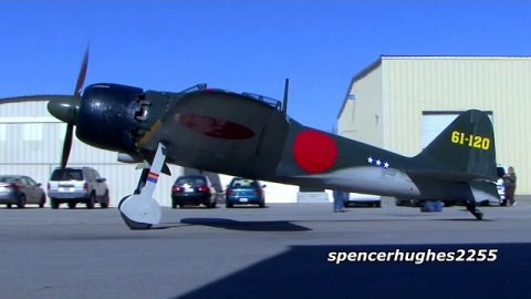A6M5 Zero Engine Start-Up & Flight | World War Wings Videos