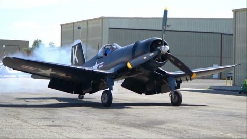 F4U-1A Corsair Engine Start – 4K | World War Wings Videos