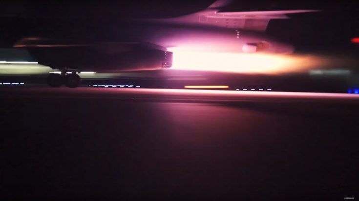 B-1B Lancer Night Takeoffs – Massive Afterburners | World War Wings Videos