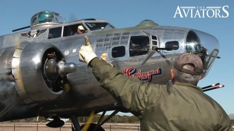 Full start-up and take-off of the B-17 Sentimental Journey (Raw engine sound, no music) | World War Wings Videos