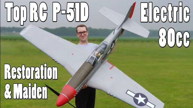 Top RC 1/5 scale P-51D Electric 80cc 2nd hand restoration and maiden | World War Wings Videos