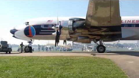 Douglas DC-7B start and departure | World War Wings Videos