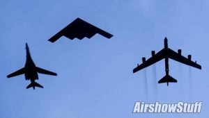2021 Super Bowl Flyover: B-1B Lancer, B-2 Spirit, and B-52 Stratofortress