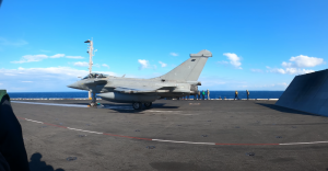 French Rafale Jet Lands and Takeoffs From USS Truman