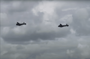 Last Two Airworthy Lancasters Starts Up And Takes Off