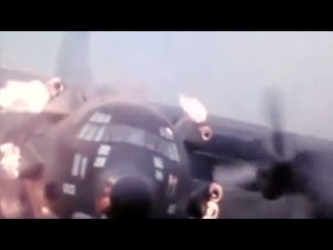 C-130 Fails Landing With Rockets