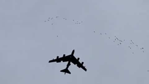 Guy Captures B-52 Flying Into Flock of Birds (Birdstrike) | World War Wings Videos