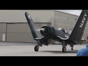 Planes of Fame – Flight Demo Vought Corsair F4U-1 return