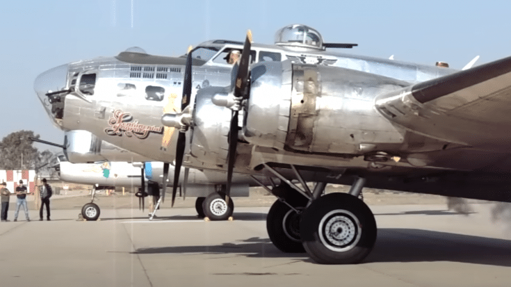 B-17 STARTUP WITH BACKFIRE AT VISALIA MUNICIPAL AIRPORT | World War Wings Videos