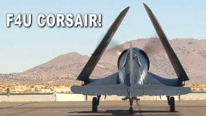 F4U CORSAIR! Startup, Wings Down & Takeoff. Spectacular Sound!