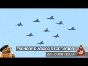 RARE: DIAMOND 9 FORMATION EUROFIGHTER TYPHOON