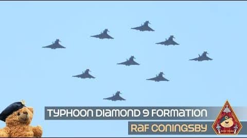 RARE: DIAMOND 9 FORMATION EUROFIGHTER TYPHOON | World War Wings Videos