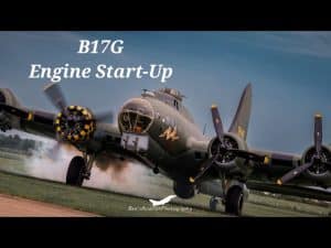 B-17G Flying Fortress Starting Her 4 Powerful R-1690 Hornet Radial Engines