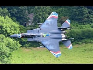 USAF Special Day in the Mach Loop with Special F-15 Strike Eagle Low-Level Wales 4K