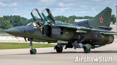 MiG-23 Final Flybys At Thunder Over Michigan 2023 | World War Wings Videos