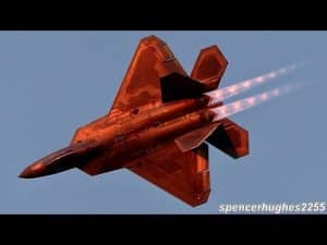 2023 F-22 Raptor Demo TWILIGHT Oshkosh EAA AirVenture