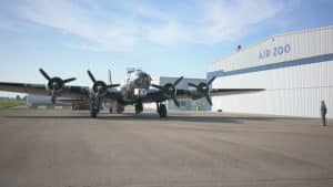 B-17 Yankee Lady Starts Up at the Air Zoo 