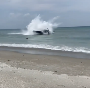 TBM Avenger Crash Lands On Busy Florida Beach