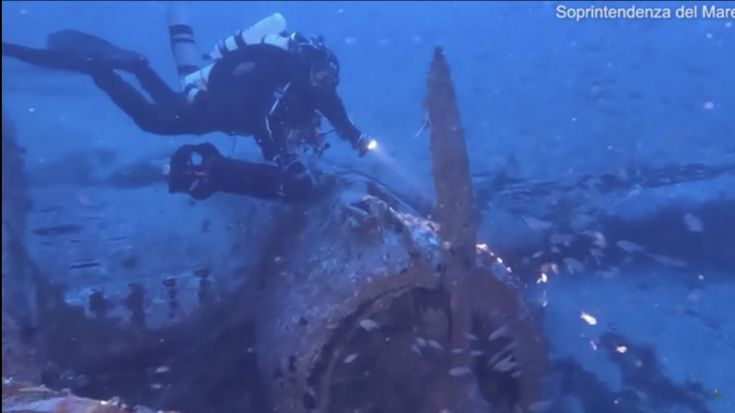 Missing P-38 Found 40ft Underwater Off Italian Coast After 80 Years | World War Wings Videos