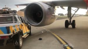 Pickup Collides With A320 Engine On Tarmac