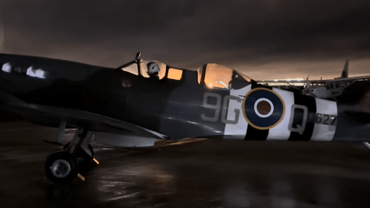 Spitfire Engine Run At Night Results In Merlin V12 Flames | World War Wings Videos