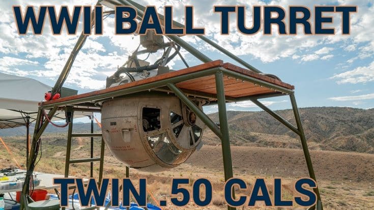WW2 Ball Turret with Twin .50 Cals at the Big Sandy Shoot | World War Wings Videos