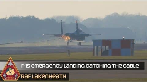 F-15 EMERGENCY LANDING USING THE ARRESTOR CABLE | World War Wings Videos