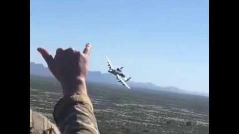 Two USAF A-10 Thunderbolts Make A Low Pass
