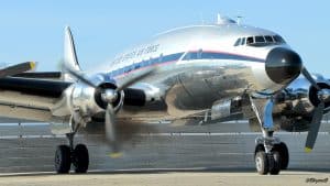 MacArthur’s Lockheed Constellation Starts Up and Takes Off!