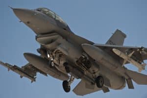 F-16 Drops Fuel Tanks During Emergency In Michigan, One Explodes