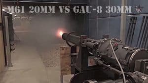 M61 20mm VS GAU-8 30mm Gatling Cannon Test Fire