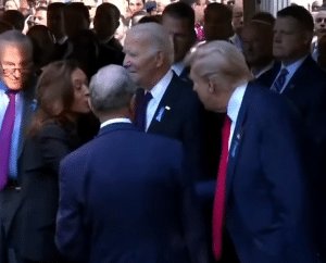 Kamala Harris and Donald Trump Exchange Handshake at 9/11 Anniversary Event