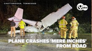Plane Crashes Inches from Chattanooga Road, Passengers Lucky To Walk Away