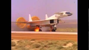 FOOTAGE: XB-70 Catches Fire During Emergency Landing